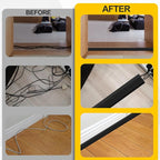 Floor Cable Cover 10Ft 2Pcs Heavy Duty PVC Cable Protector Electric Cord Hider - Image 4