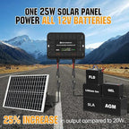 ECO-WORTHY 25W 12V Solar Battery Trickle Charger Maintainer, Waterproof Solar - Image 3