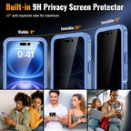 360° Protection Magnetic for iPhone 16 Case Built-in 9H Privacy Screen - Image 4