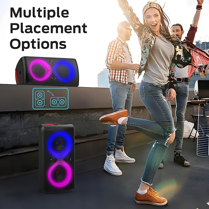 Monster Cycle Plus Bluetooth Speaker, 380W High Power Portable Party Speaker - Image 8