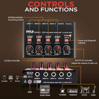 Pyle 4-Channel Wireless Bluetooth 5.0 Line Mixer - Image 3