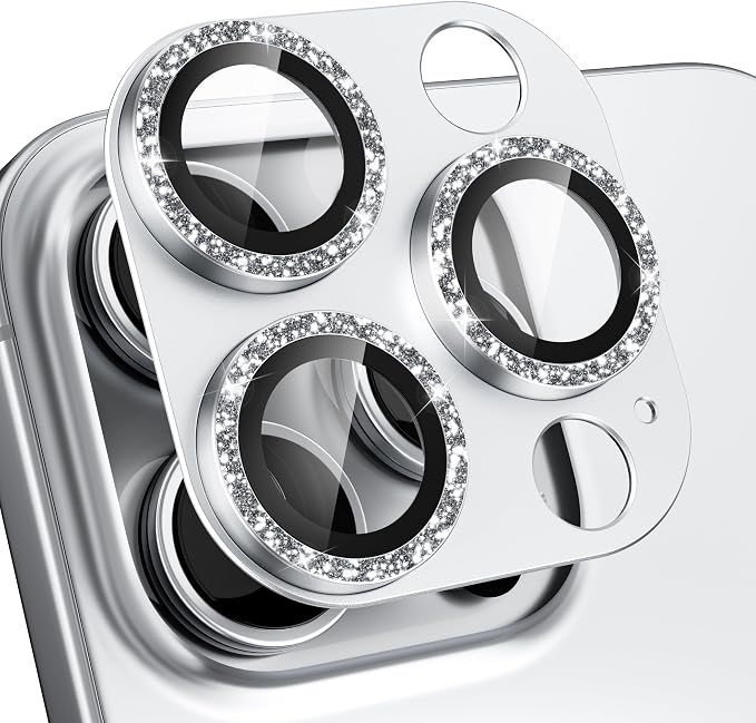 beuxece Compatible for iPhone 16 Pro/iPhone 16 Pro Max Camera Lens Protector by Beuxece