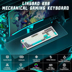 LINGBAO K98 Wireless Mechanical Gaming Keyboard, 10000mAh Battery Tri-Mode - Image 2