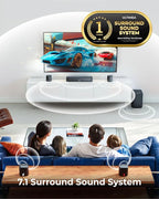 ULTIMEA 7.1ch Sound Bar with Dolby Atmos, Surround Sound System - Image 2