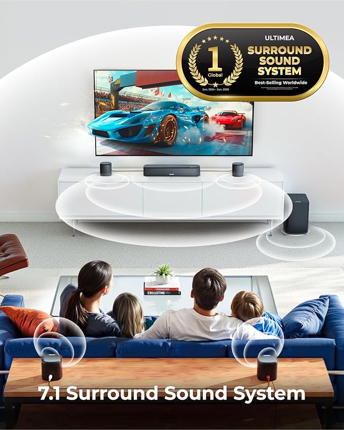 ULTIMEA 7.1ch Sound Bar with Dolby Atmos, Surround Sound System - Image 2