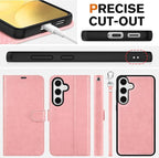 TUCCH Case for Galaxy S25 Plus, Wrist Strap Magnetic PU Leather Wallet Case - Image 8