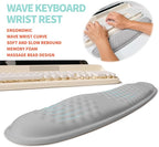 2-in-1 Ergonomic Set, Wave Rise Keyboard Wrist Rest and Massage Bulge Slope - Image 2