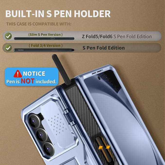 TONGATE for Z Fold 5 Case, Full-Body Military Drop Phone Case for Samsung - Image 3