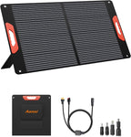 120W Portable Solar Panels for Power Station, 120 Watt ETFE Monocrystalline by Aonxi
