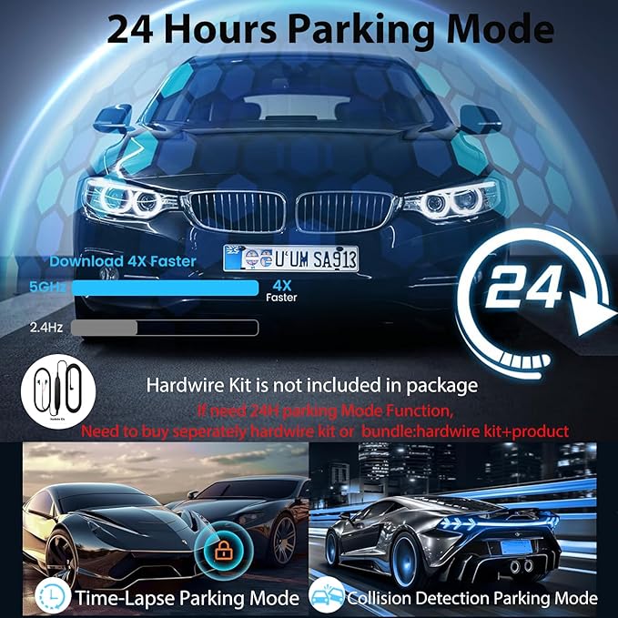 Mirror Dual Dash Camera, 4K and 1080P Dash Cam - Image 9
