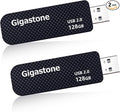 GIGASTONE V30 128GB USB 2.0 Flash Drive 2-Pack, Capless Retractable Design Pen by Gigastone