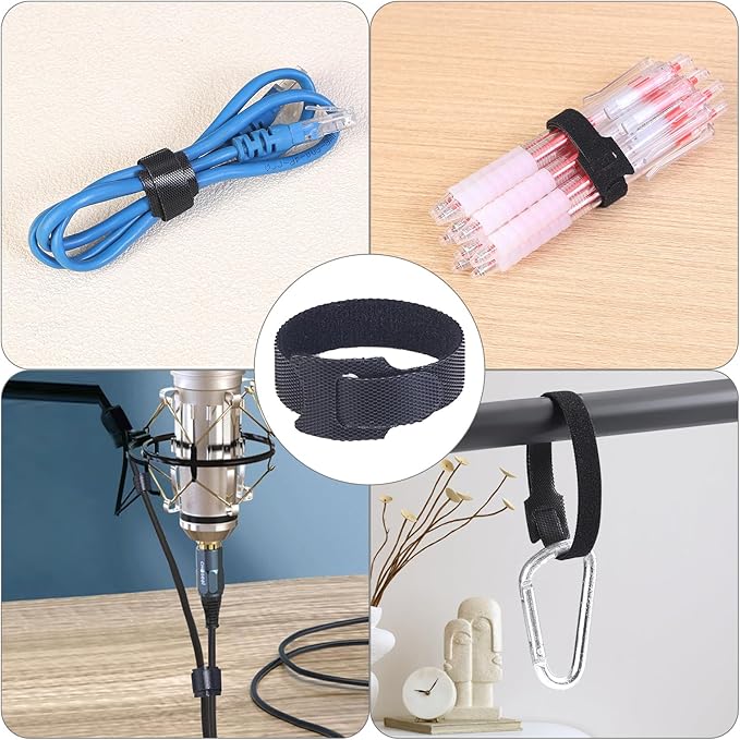 MVYC 150PCS 8 Inch Reusable Cable Ties Wire Ties Cord Organizer Cable Organizer - Image 9