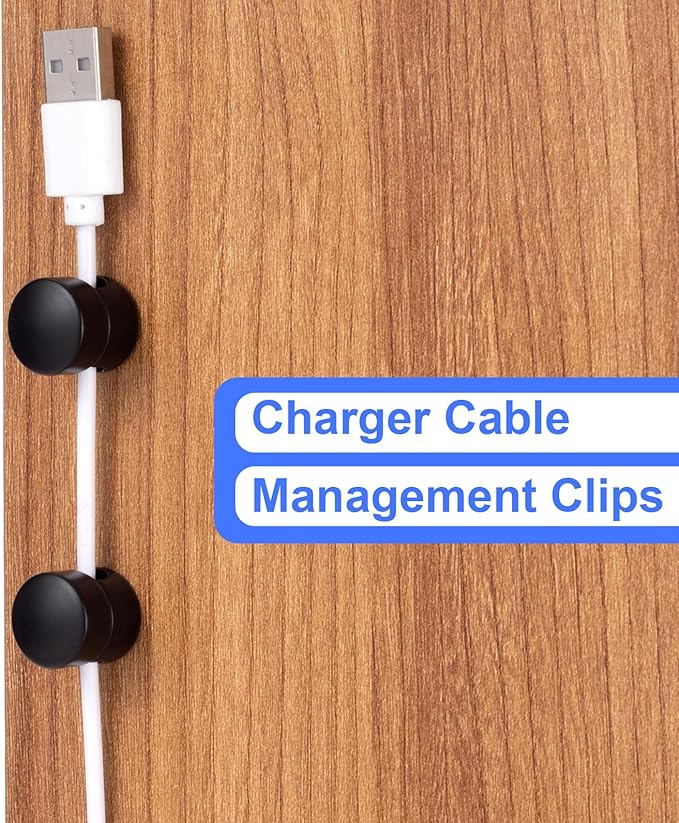 3 Sets Charger Holders for Cords, Matte Black Color Adjustable Cable Anchor - Image 4