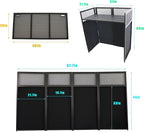 Portable DJ Booth DJ Facade DJ Table Station Two-position Height Adjustable - Image 5