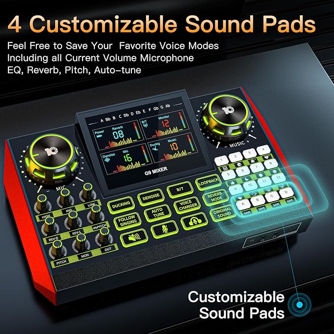Audio mixer, suitable for live streaming, and gaming on computer/phone; - Image 5