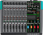 Depusheng MX8 8 Channel Sound Mixer Audio Mixing Console 48V 256DSP by Depusheng