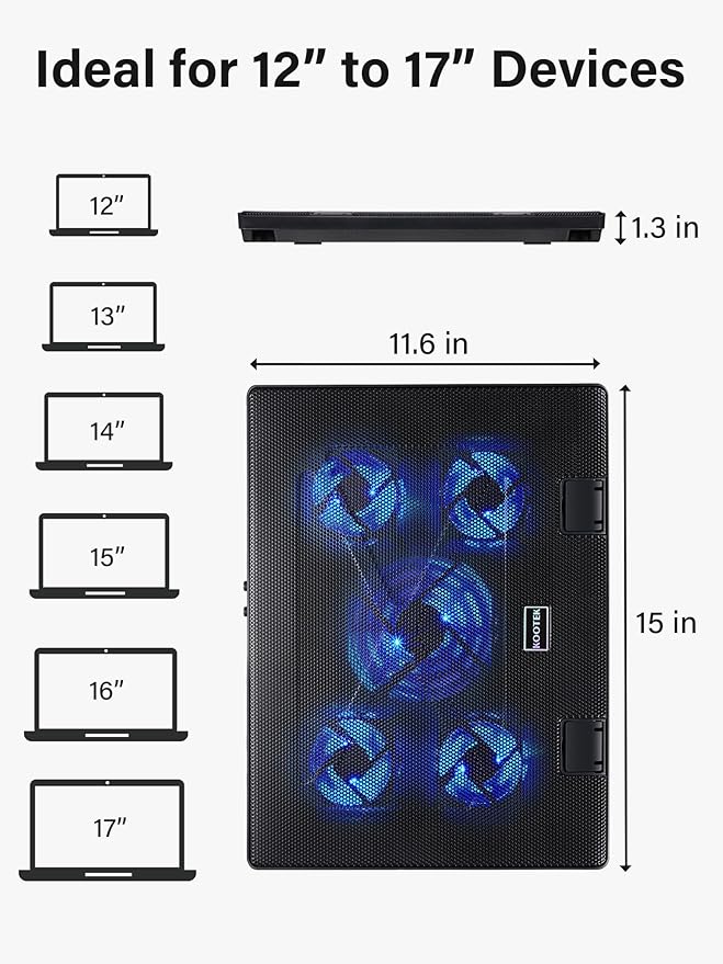 Kootek Laptop Cooling Pad, Laptop Cooler - Image 7