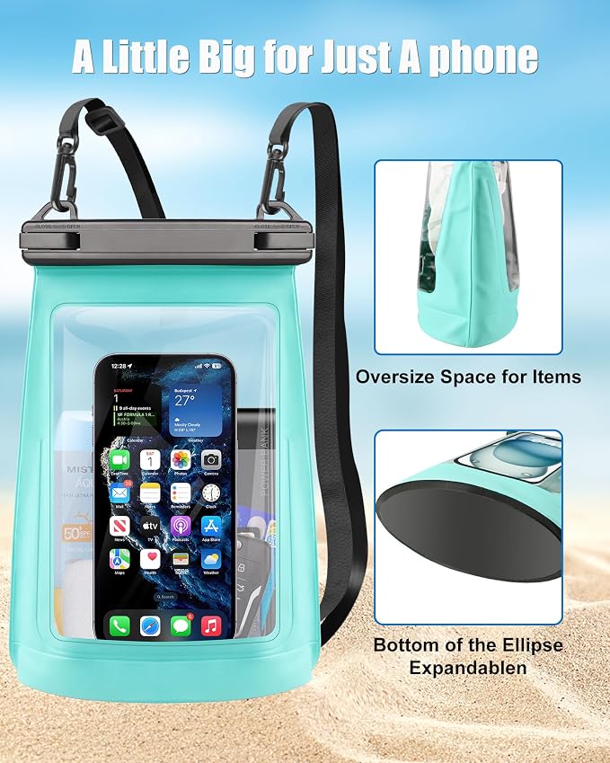 2L Waterproof Phone Pouch for iPhone 16 15 14 11 Pro Max & Galaxy S24 S21 - Image 3