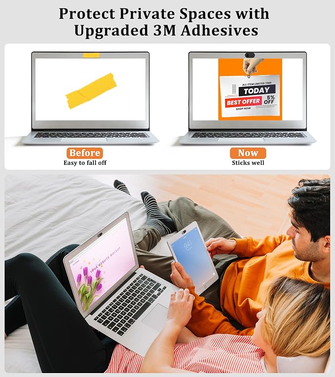 Webcam Cover, 0.03in Ultra Thin Slide Web Camera Covers - Image 4