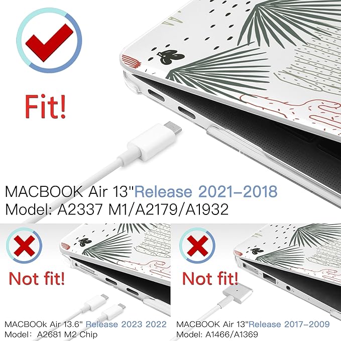 MEEgoodo for MacBook Air 13 inch Case 2021 2020 2019 2018 Released A2337 M1 - Image 2
