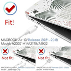 MEEgoodo for MacBook Air 13 inch Case 2021 2020 2019 2018 Released A2337 M1 - Image 2