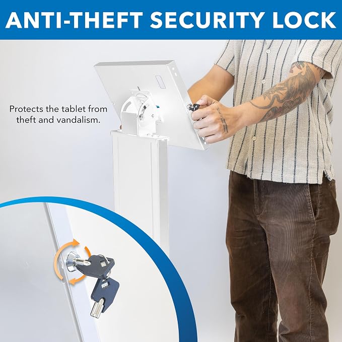 Mount-It! Anti-Theft Tablet Floor Stand, Commercial Tablet Floor Kiosk - Image 4
