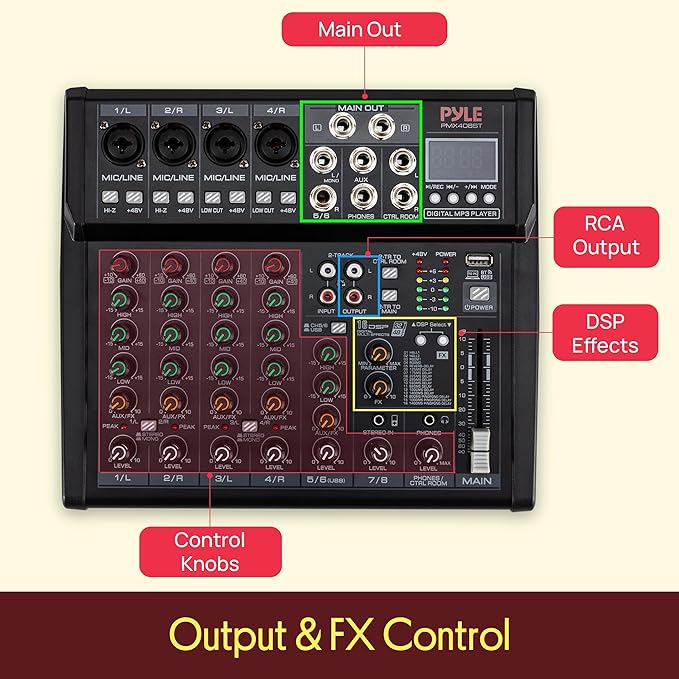Pyle 8 Channel Studio Mixer - Image 8