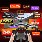 SANSUI 34 Inch 3440x1440P 240Hz Ultrawide UWQHD Gaming Monitor, 21:9 2K Curved - Image 2