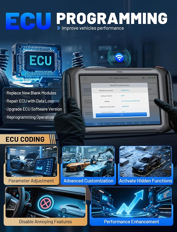 XTOOL IP919 PRO Scan Tool, ECU Programming Car OBD2 Scanner - Image 5
