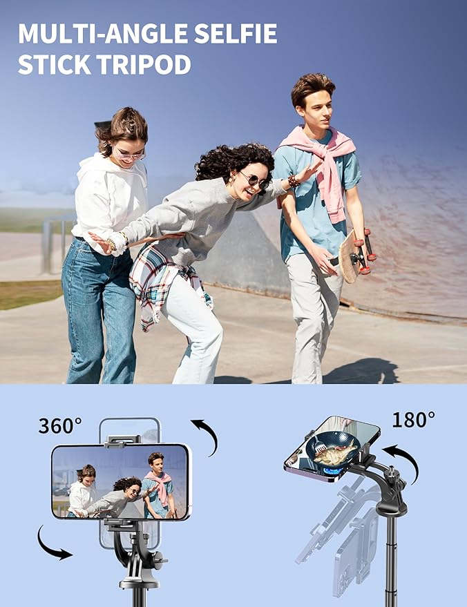 Aluminum 71" Phone Tripod with Remote, Extendable & Compatible with iPhone - Image 5