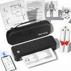 Inkless Portable Printer for Travel, Wireless Thermal Printer Supports 8.5 x 11 by Gloryang