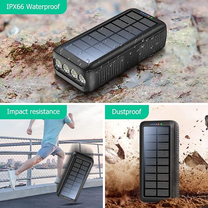 Solar Charger Power Bank 63200mAh, Portable Charger - Image 7