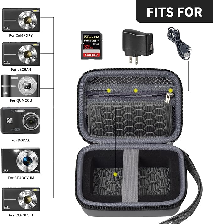 Carrying & Protective Case for Digital Camera, AbergBest 21 Mega Pixels 2.7" - Image 2