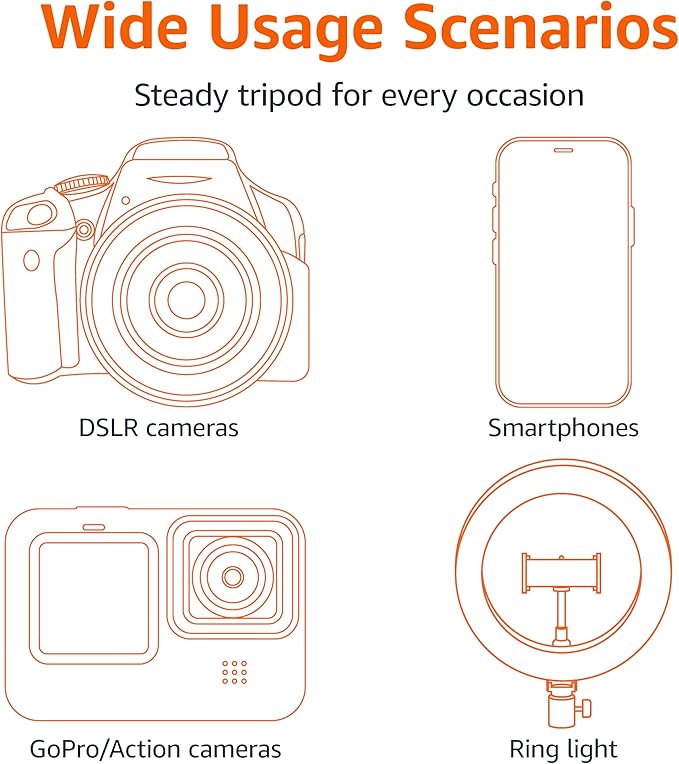 Amazon Basics 64-inch Extendable Tripod - Image 3