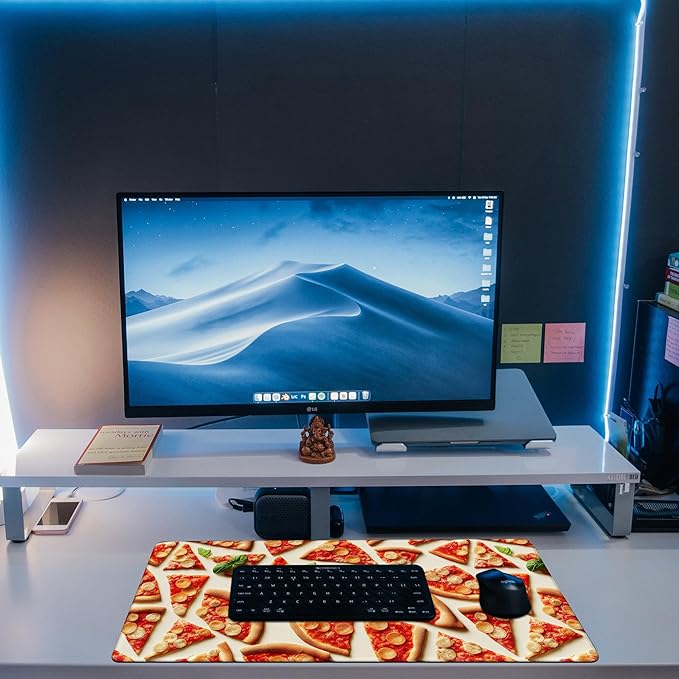 Desk Mat, Realistic Pizza Slices Desk Pad, Pizza Food Large Gaming Mouse Pad - Image 6