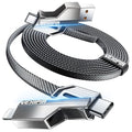 Vexipia 4-in-1 Long USB C Cable 60W 10FT Lightning Cable Fast Charging Flat by Vexipia