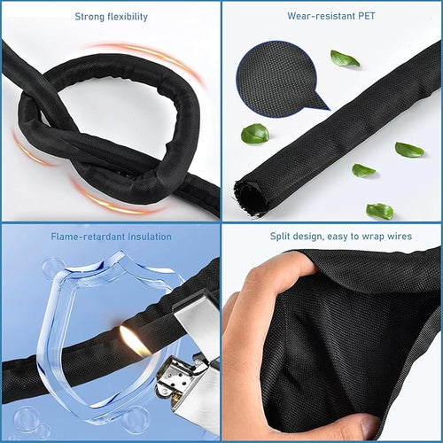 3/8 inch Cord Protectors from Pets No Chew, 10ft Wire Protector Cord Covers - Image 2