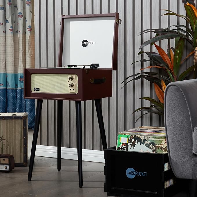Arkrocket 3-Speed Bluetooth Record Player Retro Turntable - Image 9