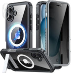 Magnetic & Stand for iPhone 16 Plus Case Built-in Privacy Screen Protector by Unknown