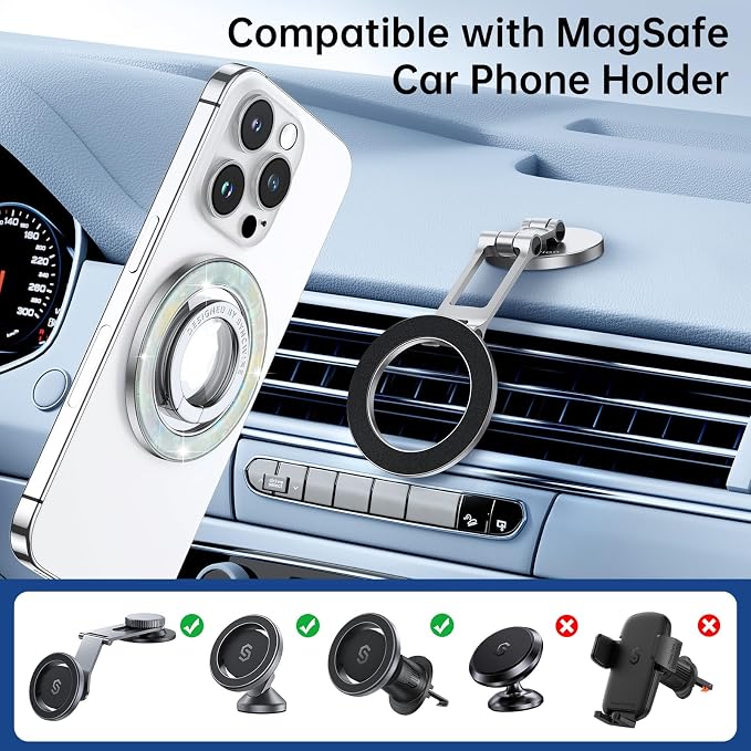 Syncwire Magnetic Phone Grip for MagSafe, Colorful Shell Magnetic Phone Ring - Image 8