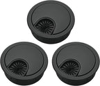 3 Pcs Satin Nickel Metal Cable Grommet, Zinc Alloy Desk Table Grommet Cable by Xntun