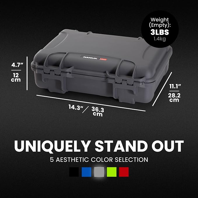 NANUK 910 Hard Case with Customizable Cubed Foam, IP67 Waterproof, Dustproof - Image 5