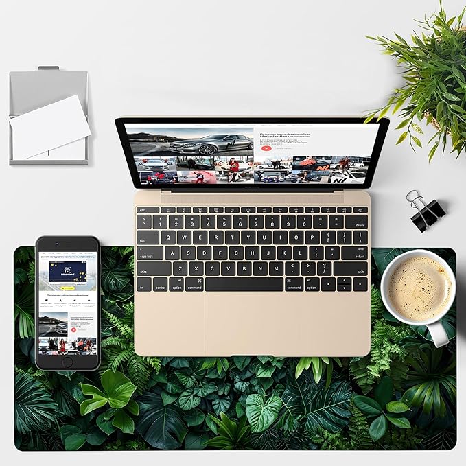 Large Mouse Pad Monstera Leaf Gaming Desk Pad Computer Keyboard Non-Slip - Image 4