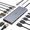 Docking Station Dual Monitor for Dell/HP/Lenovo Laptop, 8K HDMI Adapter Docking by VVB