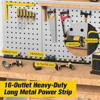HHSOET 16 Outlet Long Power Strip, 15FT Heavy Duty Power Strip - Image 2