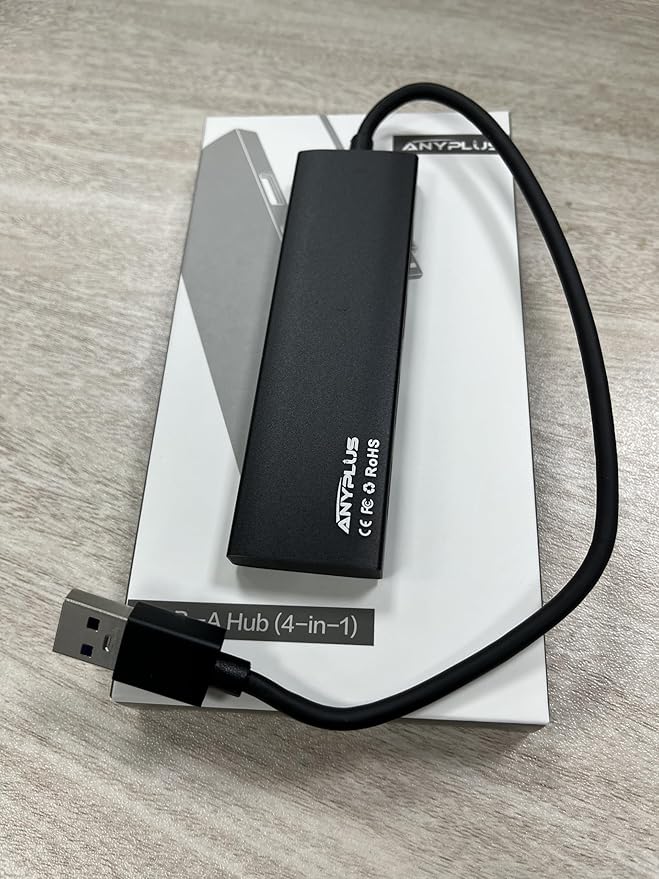 USB Hub, USB 3.0 Hub Aluminum Alloy Ultra Slim USB Splitter, Portable 4 Port - Image 9