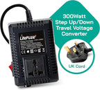 LiteFuze 300 Watt Step Up/Step Down Travel Voltage Converter, 220/110v to - Image 2