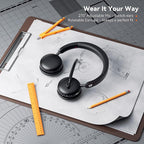Wireless Headset with Mic for Work-Bluetooth 5.3 Headset with Noise Cancelling - Image 7