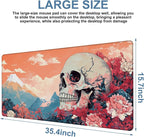 Anime Skull Gaming Mouse Pad 3mm Thick Stitched Edge Waterproof Non-Slip Large - Image 3