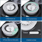 DEWENWILS Outdoor Light Timer Waterproof, 24-Hour Programmable Plug in Timer - Image 8